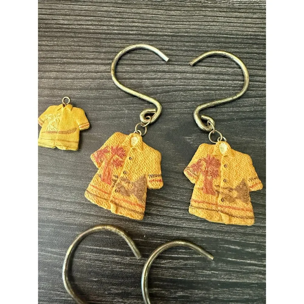 Decorative Resin Tropical Shower Curtain Hooks and Minis